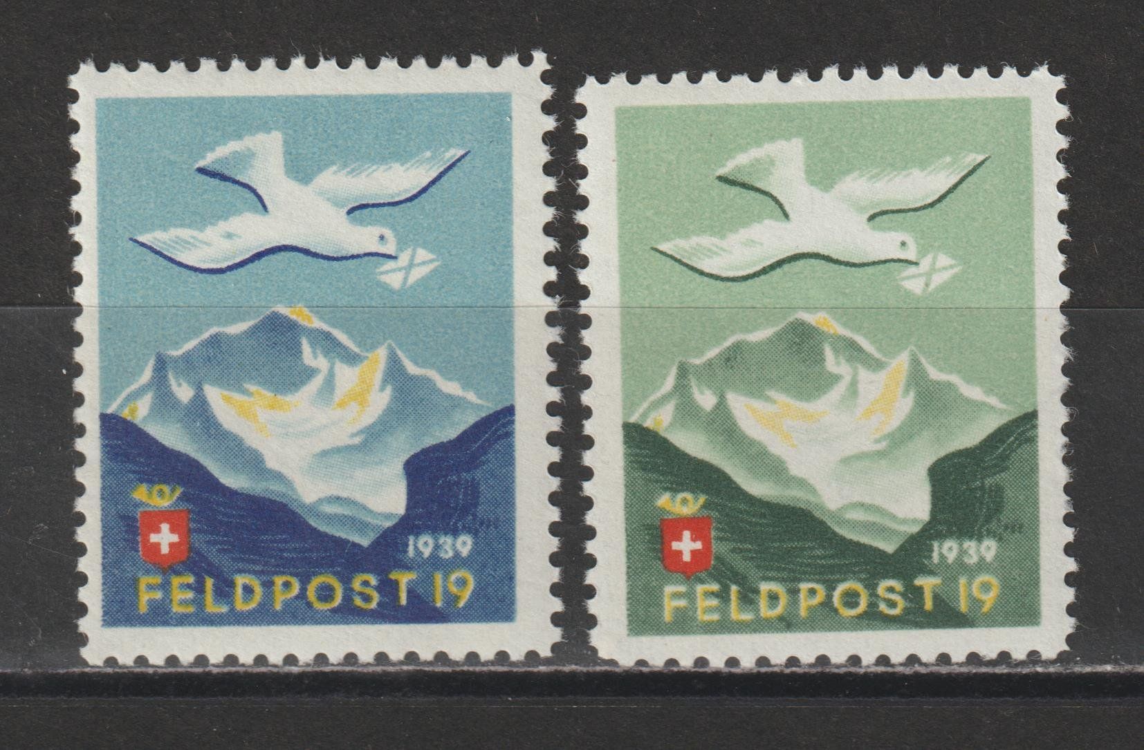 Tutti i francobolli: Feldpost Nr. 15/1 + 16/1 ** – Usato da Siebnen venduto da Fstaehli