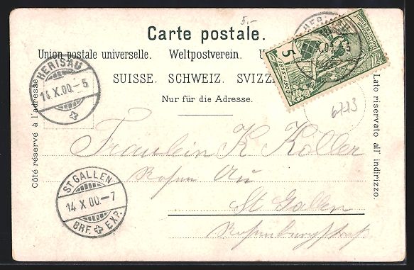 Cartes postales: AK Herisau, Teilansicht, 1900 – D'occasion à Berlin par bartko-reher 1