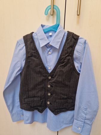 Schickes Hemd langarm mit Weste 128