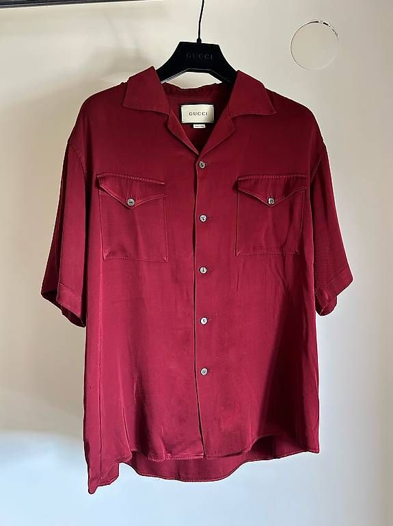 Chemises: Camicia Gucci uomo bordeaux  – D'occasion à Stabio par Manuelpasca