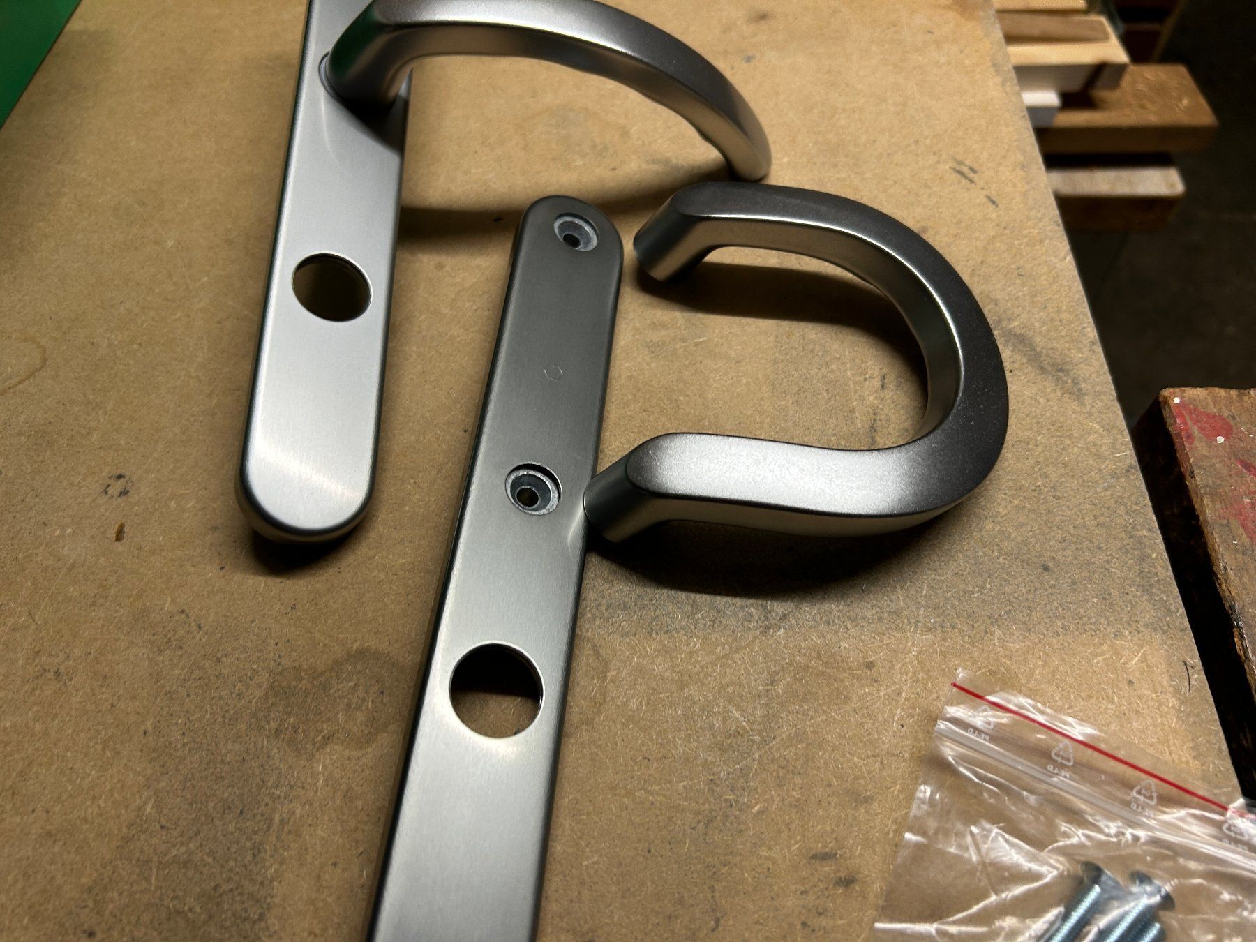 Porte: Stoss-Griff - Haustürgarnitur Chrom oder weiss. Auch in WIR – Nuovo (secondo la descrizione) da hägendorf venduto da hsh4614 4