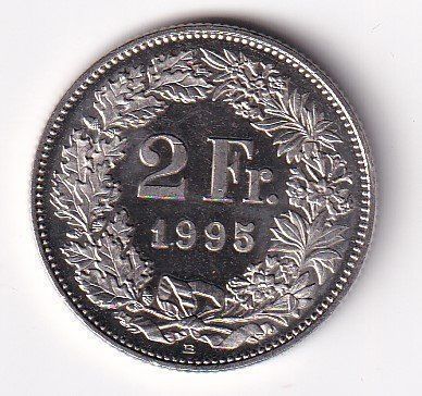 Tutti le monete: Schweiz 2 Franken 1995 fast unz – Usato da Neuchâtel venduto da karlpierrino