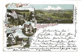 Gruss aus Turbenthal (ZH) Gyrenbad - Dorfstrasse Litho  1899