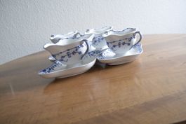 Porzellan Saucieren mit Unterteller 4-teilig
