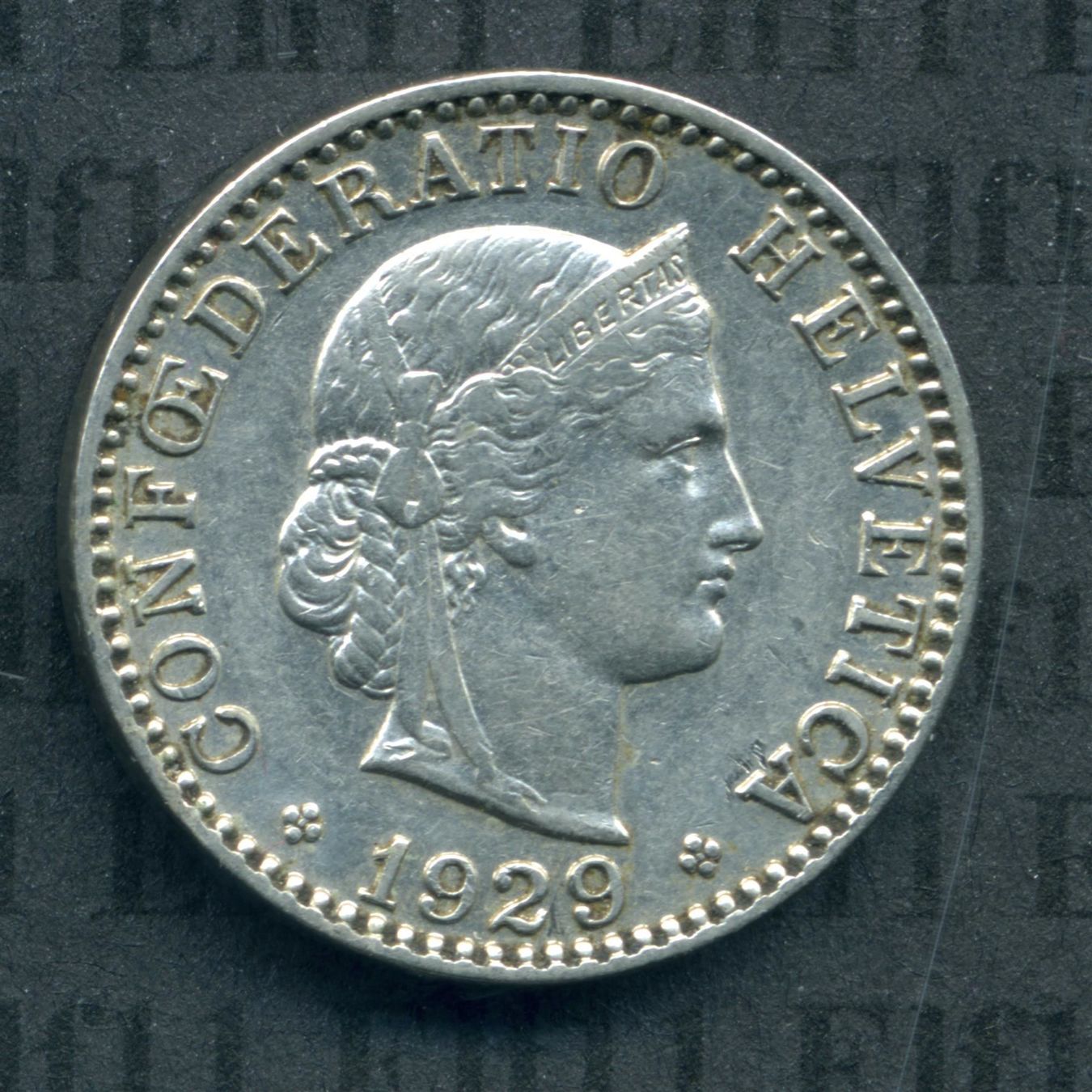 Tutti le monete: CHF___0.20 1929 -vz 20 Rappen – Usato da Widnau venduto da Elf11