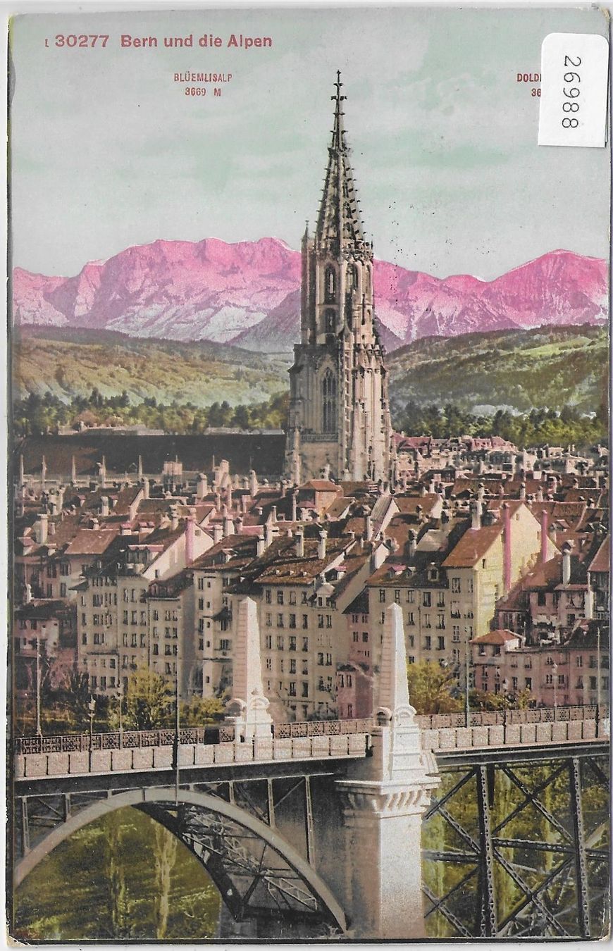 Cartes postales: Bern und die Alpen - Litho – D'occasion à Ettingen par Kartenplanet