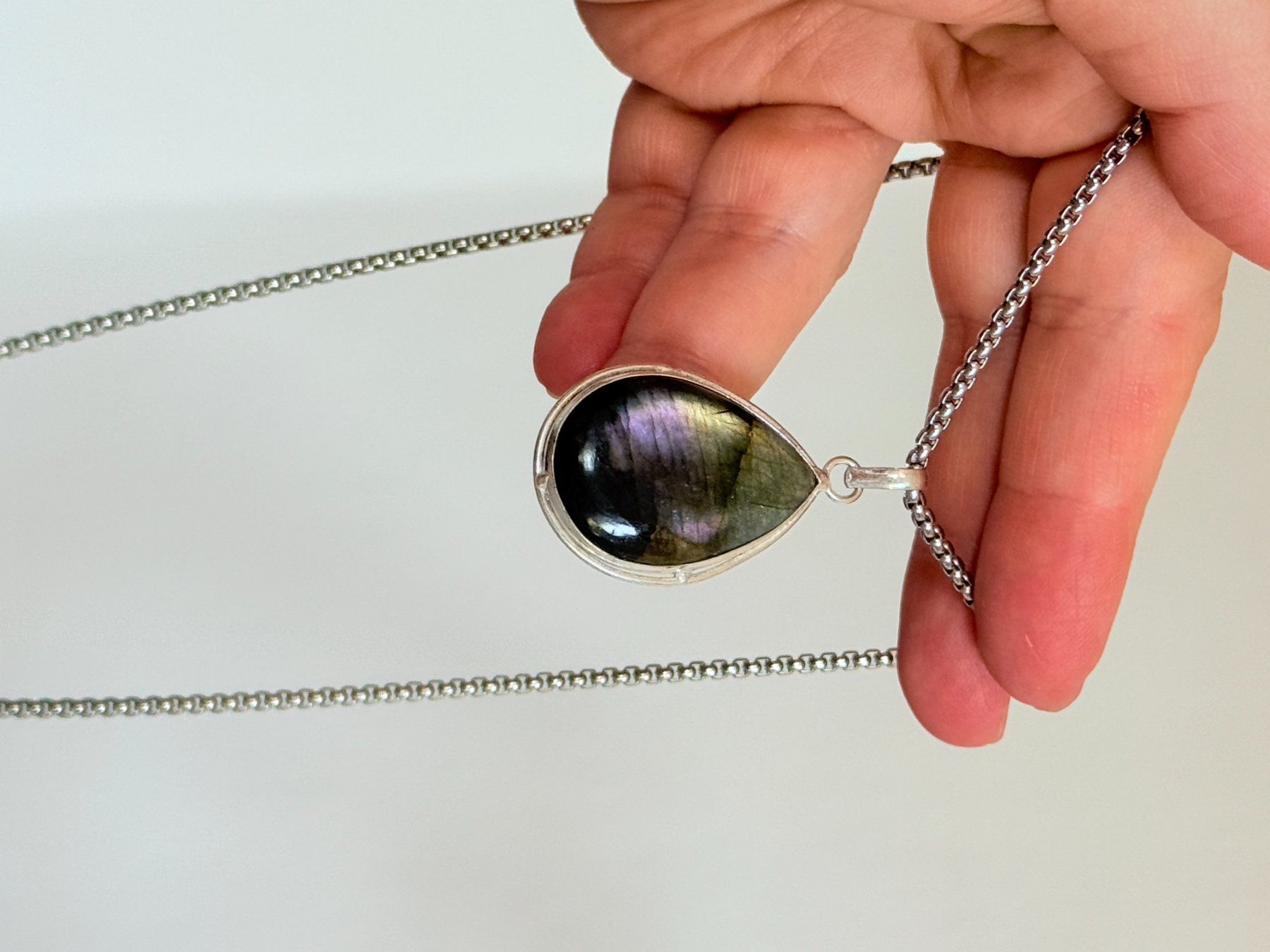 Ketten: Collier labradorite, élégant et tendance ✨ – Neu und originalverpackt aus Genève von AWWA 6