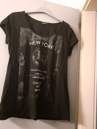 Schwarzes T-Shirt New York Print Gr.46 perfekt für Sommer