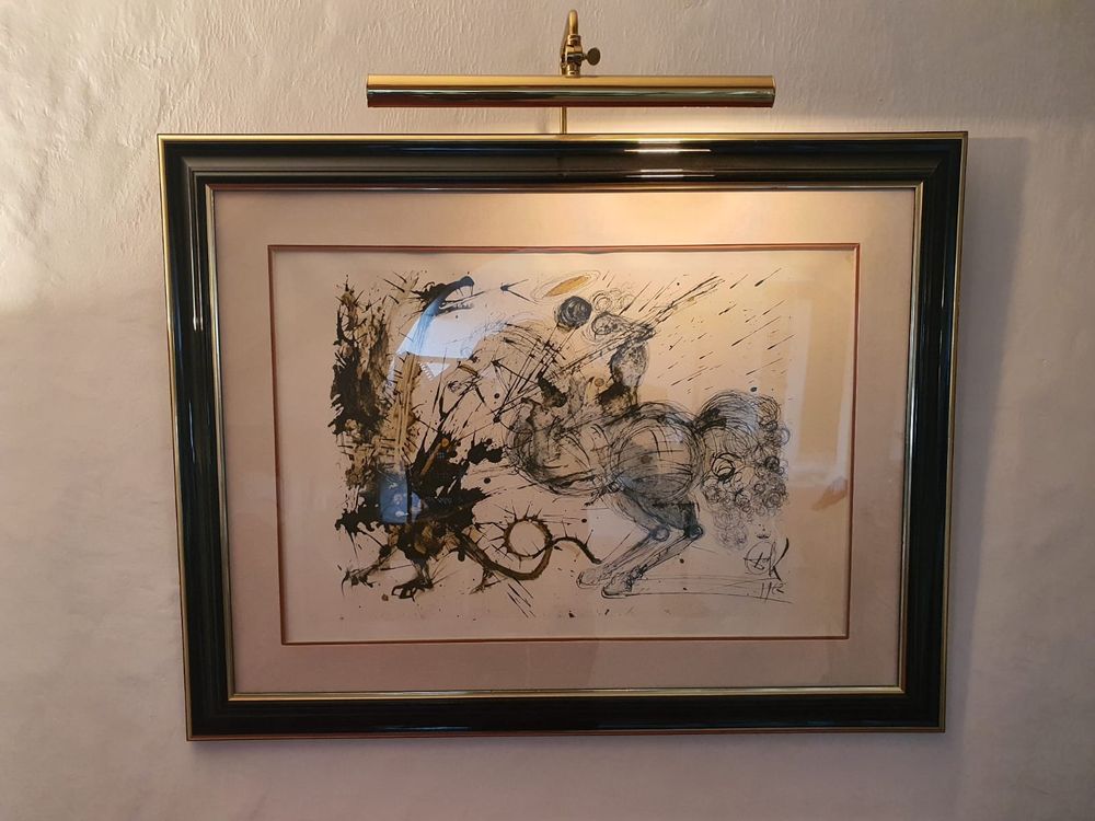 SALVADOR DALI LITHOGRAPHIE COA Original Signé Numéroté à Main au Crayon