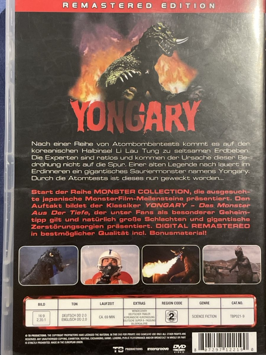 Tous les DVDs: Yongary (1967) – D'occasion à Waldenburg par Mimily33 1