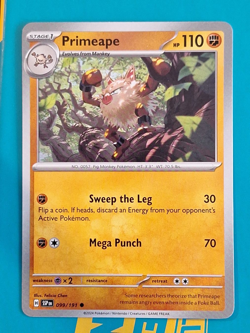 Pokémon Carte collezionabili: Primeape - Pokemon Surging Sparks – Usato da Altstätten SG venduto da GGsGameshop