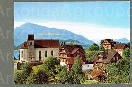 AK color Risch ZG mit Rigi, © Kündig ≈ 1972
