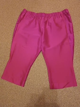 Seidenhose Capri Damen Pink