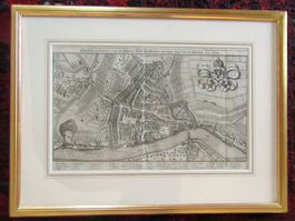 Schaffhausen Kupferstich von Merian 1644 Goldrahmen
