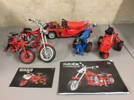 Klemmbausteine Set, 4 Modelle, Motorrad, Auto, Traktor!