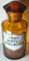 Große Apothekerflasche Myrtilli Heidelbeeren Um 1940 24cm
