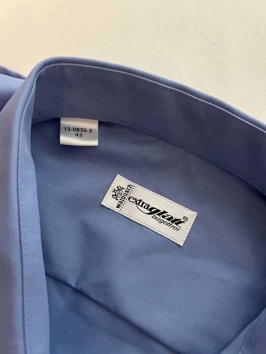 Walbusch Camicie: Walbusch Hemd Gr. 42 blau NEU – Nuovo e nell'imballaggio originale da Zug venduto da Gibbi80 2