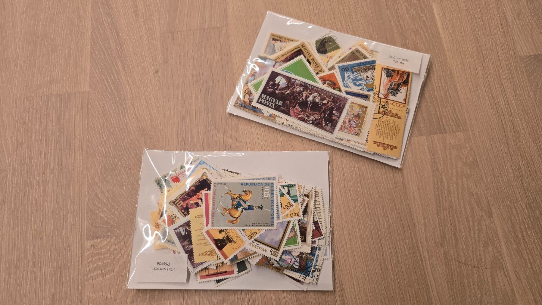 Tutti i francobolli: Pferdebriefmarken 200 Stück Lot – Usato da Krattigen venduto da sekretariat2