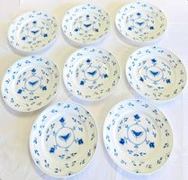 B&G „Blau Schmetterling“ Teller – 8er Set (1952–1958)