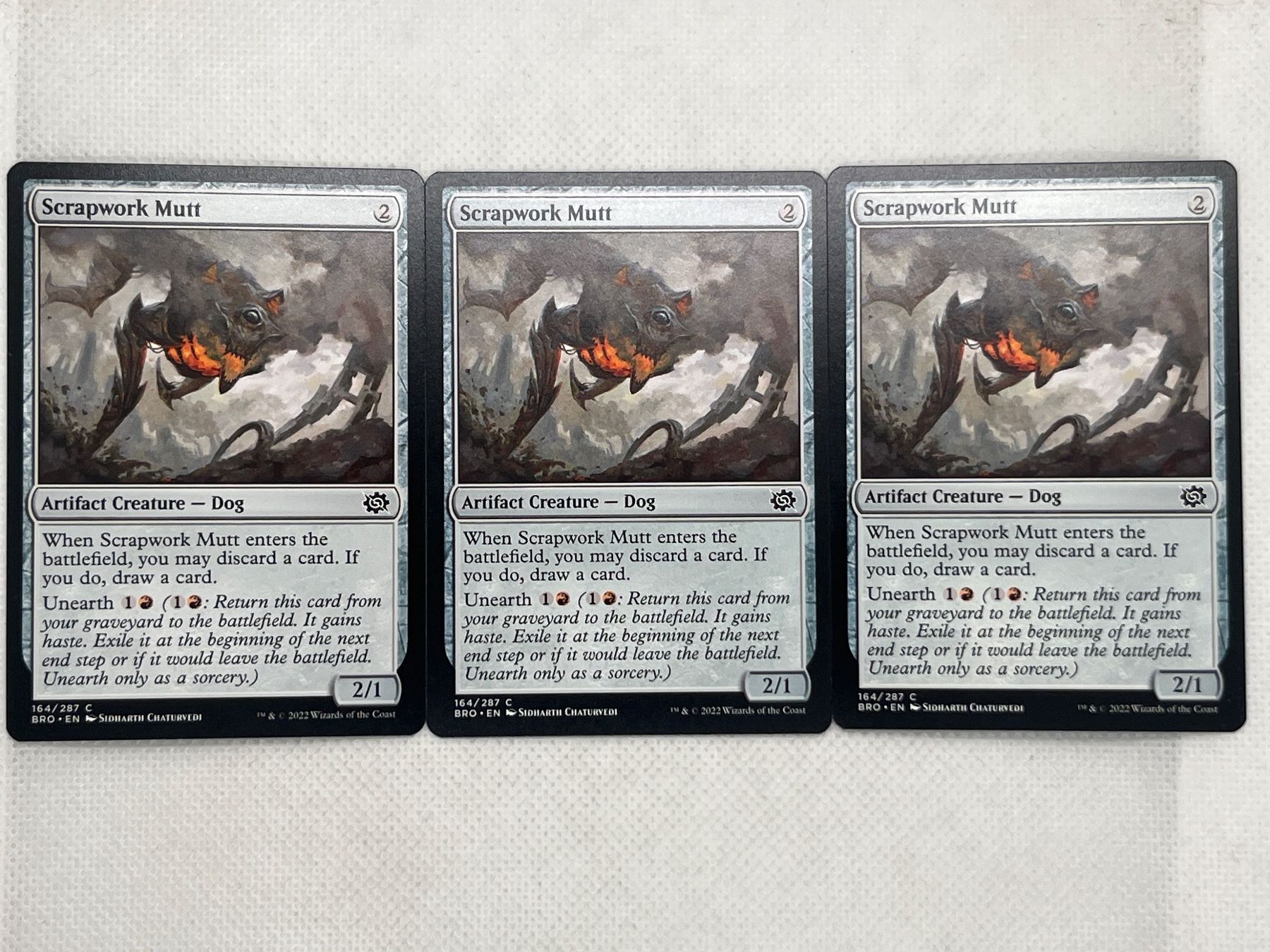 Magic The Gathering Carte collezionabili: 3x Scrapwork Mutt Magic Karten – Usato da Hinterkappelen venduto da Kim1992