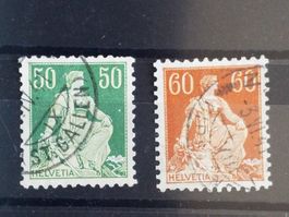 1866)  113y, 140y Sitzende Helvetia Kreidepapier Kt 300.-