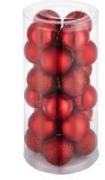 neue kleine Weihnachtskugeln 24er-Set in Rot für nur 10.-