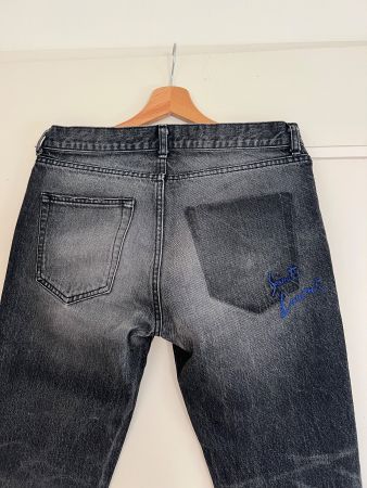 Saint Laurent Jeans mit Logo hinten - schwarz