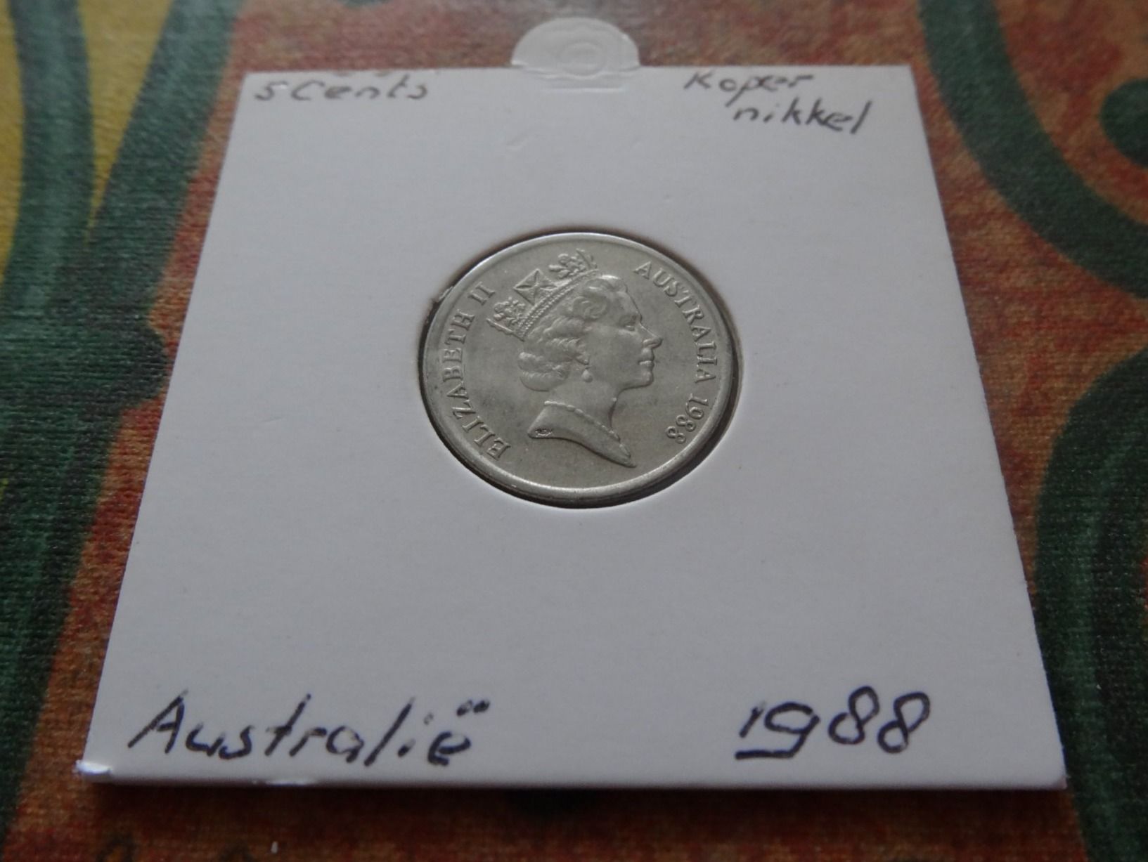 Tutti le monete: AUSTRALIA  5  Cents  1988 – Usato da Romanel-sur-Lausanne venduto da Swift13