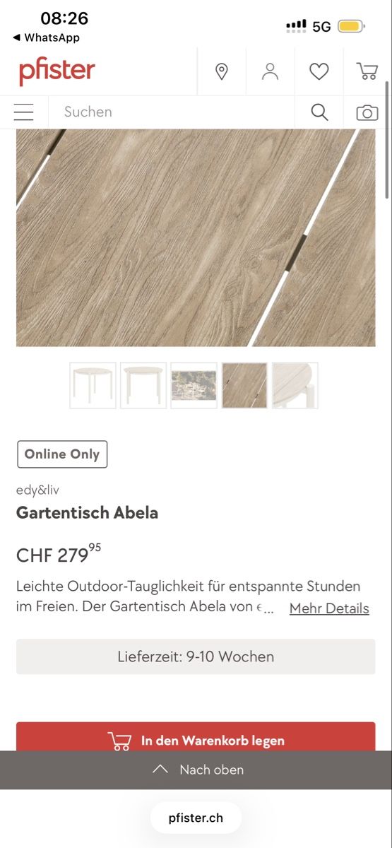 Pfister Tische: Neu Pfister Gartentisch  – Neu und originalverpackt aus Zürich von pal_79mf 4
