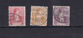 1907 N° 104 à 106 Oblitérés CATALOGUE SBK