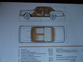 Prospekt Tech Daten Mercedes-Benz 220S/SE 1963