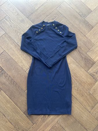 Robe H&M bleu marine manches longues taille S état neuf