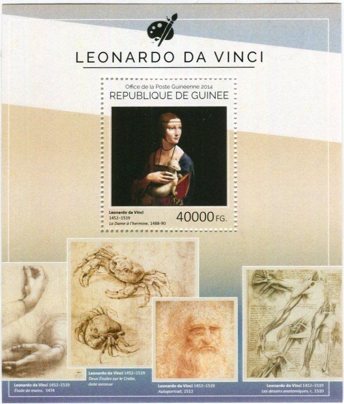Alle Briefmarken: Block Malerei. Leonardo da Vinci. Guinea – Neu und originalverpackt aus Basel von Butsch5