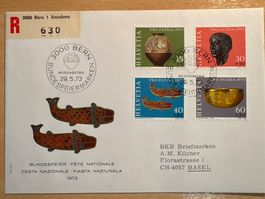 Pro Patria 1973, 1. August Briefmarken-Set Schweiz
