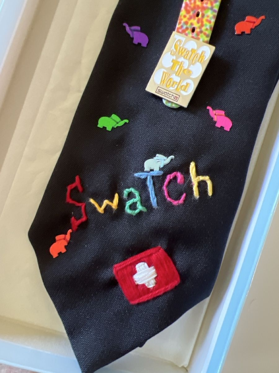 Swatch Orologi: Swatch Uhr mit Krawatte "Swatch the World" 1990er – Usato da Ernetschwil venduto da Luwen70 4