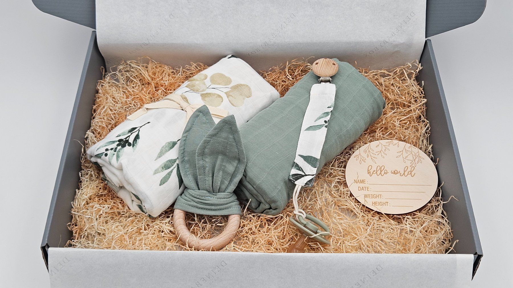 Giocattoli: Baby Set: Swaddle, Greifling, Schnullerkette, Nuggi – Nuovo (secondo la descrizione) da Cham venduto da _Chruesimuesi_