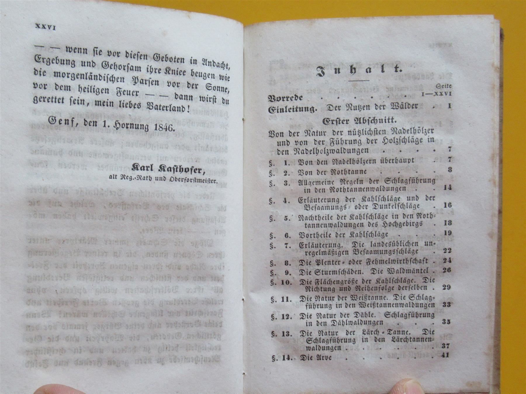 Livres: Kasthofer Behandlung der Wälder 1846 RAR – D'occasion à Adliswil par buch_und_kunst 3