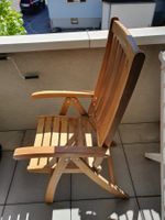 2 solid wood folding garden/patio chairs – adjustable