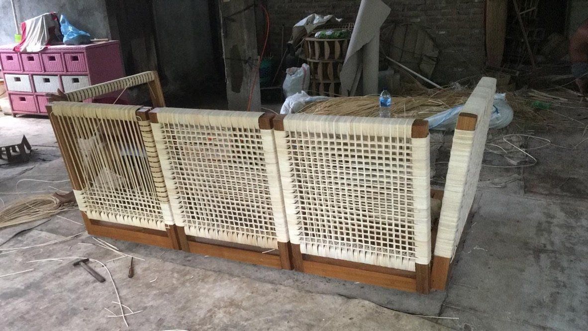 Sofas: Sofa Couch Polstermöbel Lounge Teakholz Rattan – Neu und originalverpackt aus Daisendorf von Wohn-Kult 8