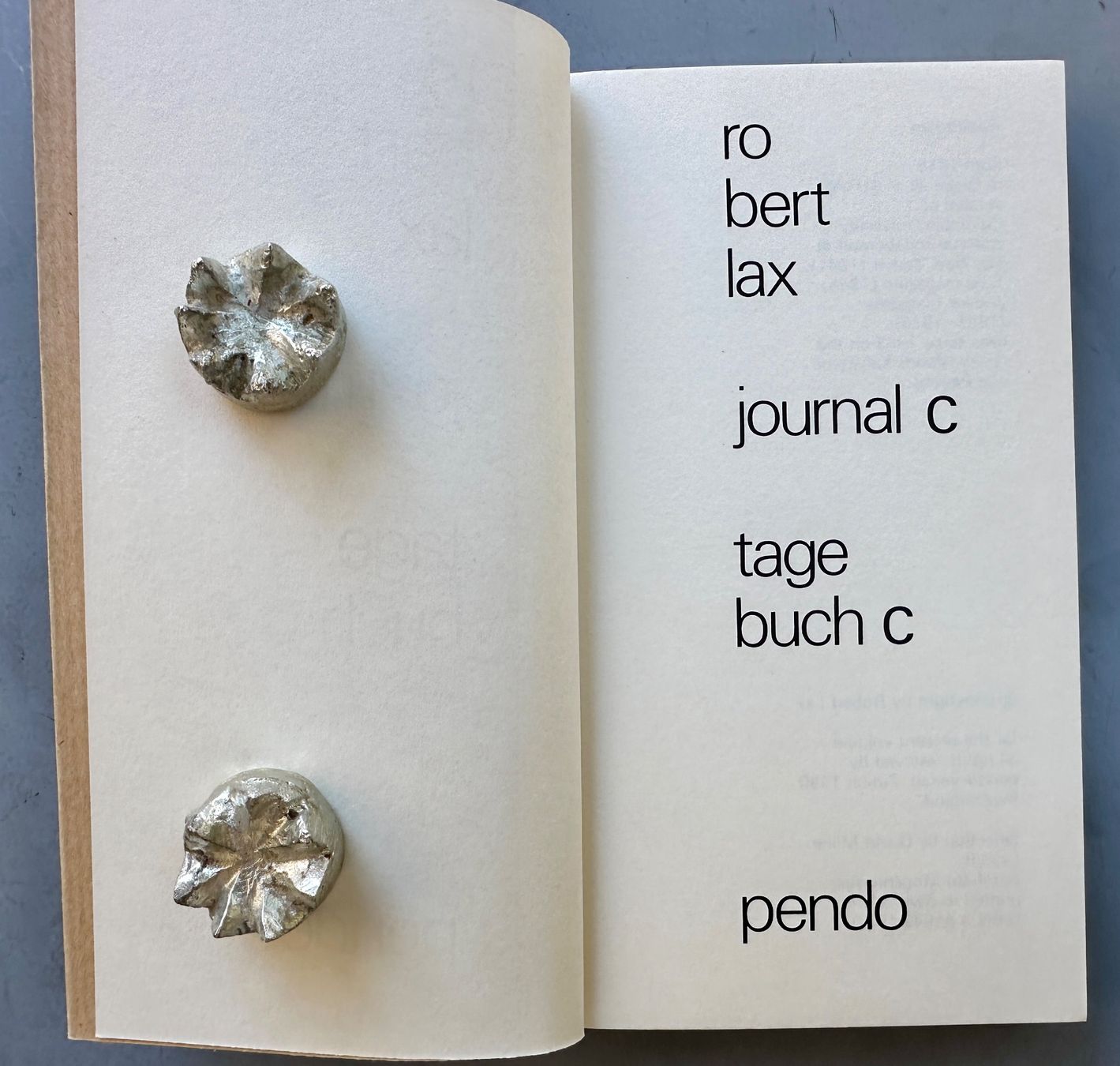 Libri: Robert Lax: Journal C. Tagebuch C e/d – Usato da Zürich venduto da allp 1