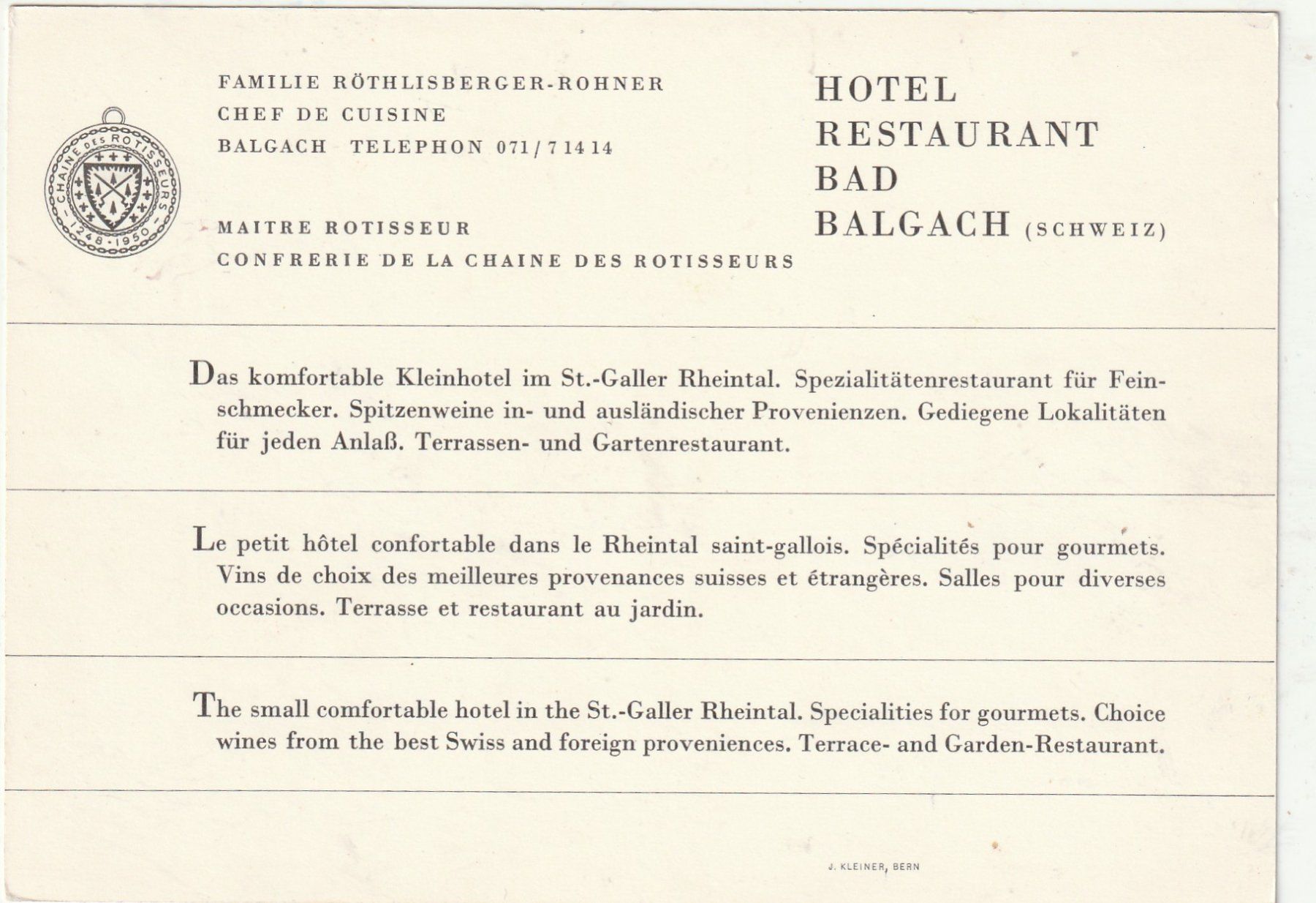 Cartoline postali: Restaurant Balgach – Usato da Lumbrein venduto da made02 1