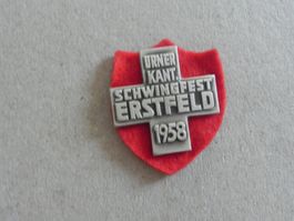 Abzeichen Kantonal Schwingfest Schwingen Erstfeld UR 1958