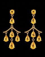 Boucles d’oreilles pendantes en argent 925 doré