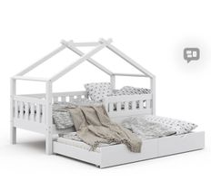 Lit enfant cabane double couchage – 160 × 80 cm