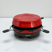 Raclette Maxvit vintage rouge, avec 6 poêlons
