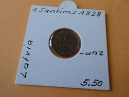Lettland 1928, 1 Santims   unz