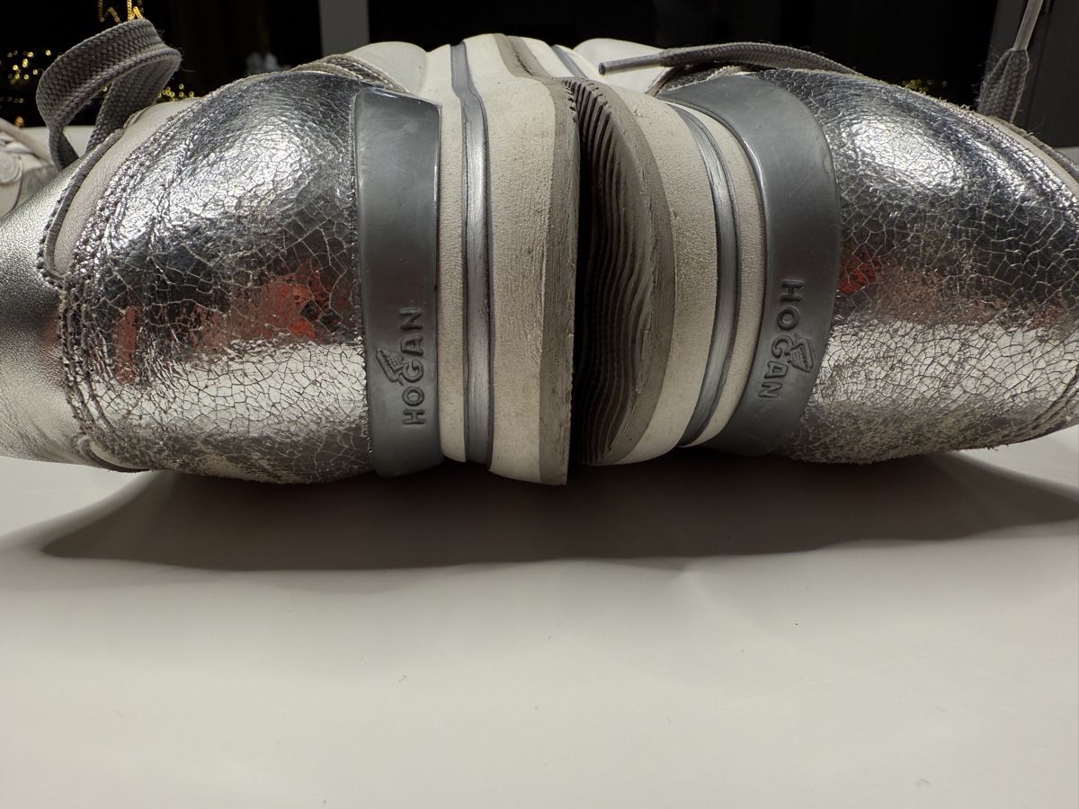 Hogan Scarpe da donna: Hogan Sneaker, Grösse 37.5, Silber-Weiss – Usato da Meggen venduto da kammann 7