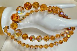 Vintage Gablonz Collier Aurora Borealis Kristall im Verlauf