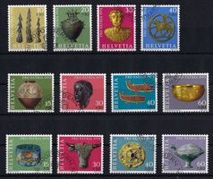 Pro Patria Sätze 1972-1974 Kat.-Nr. B154-B165 mit ET-Stempel