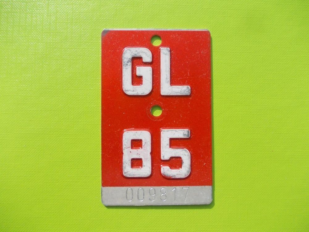 Insegne: Velonummer / Fahrradnummer GL 85 – Usato da Gsteigwiler venduto da HORMIGA21